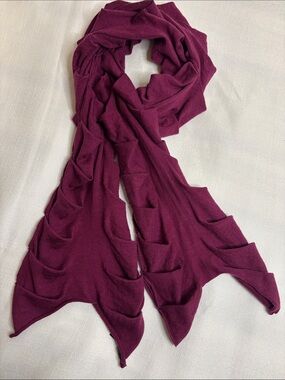 Eileen Fisher Merino Wool Scarf in Deep Berry -337sku